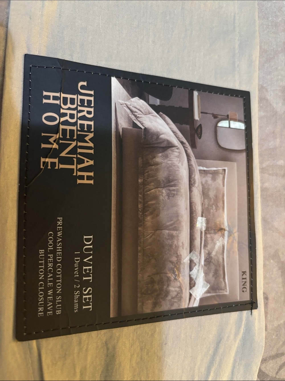 King Duvet Set in Taupe by